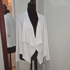 TED BAKER Elegant White Open Front Cardigan